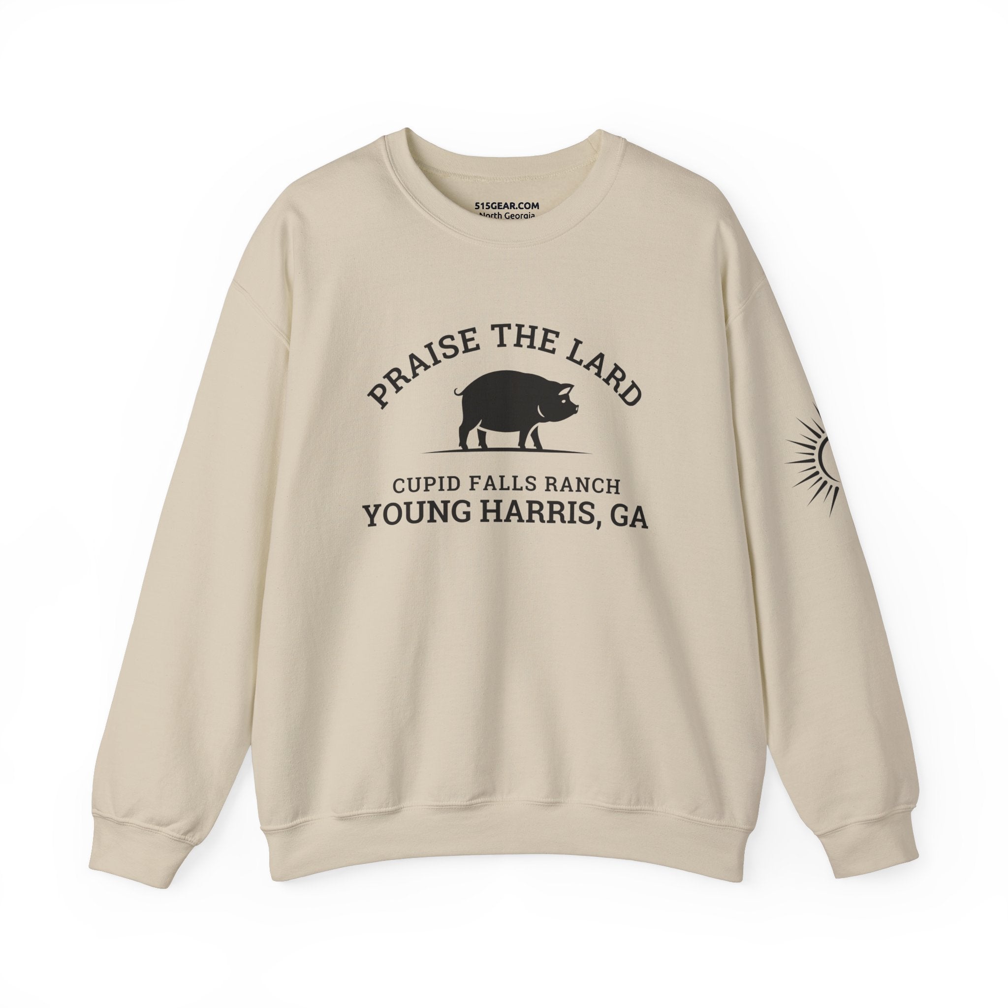 Sweatshirt, Praise the Lard Design, 515Gear.com | Young Harris, GA | Cupid Falls Ranch