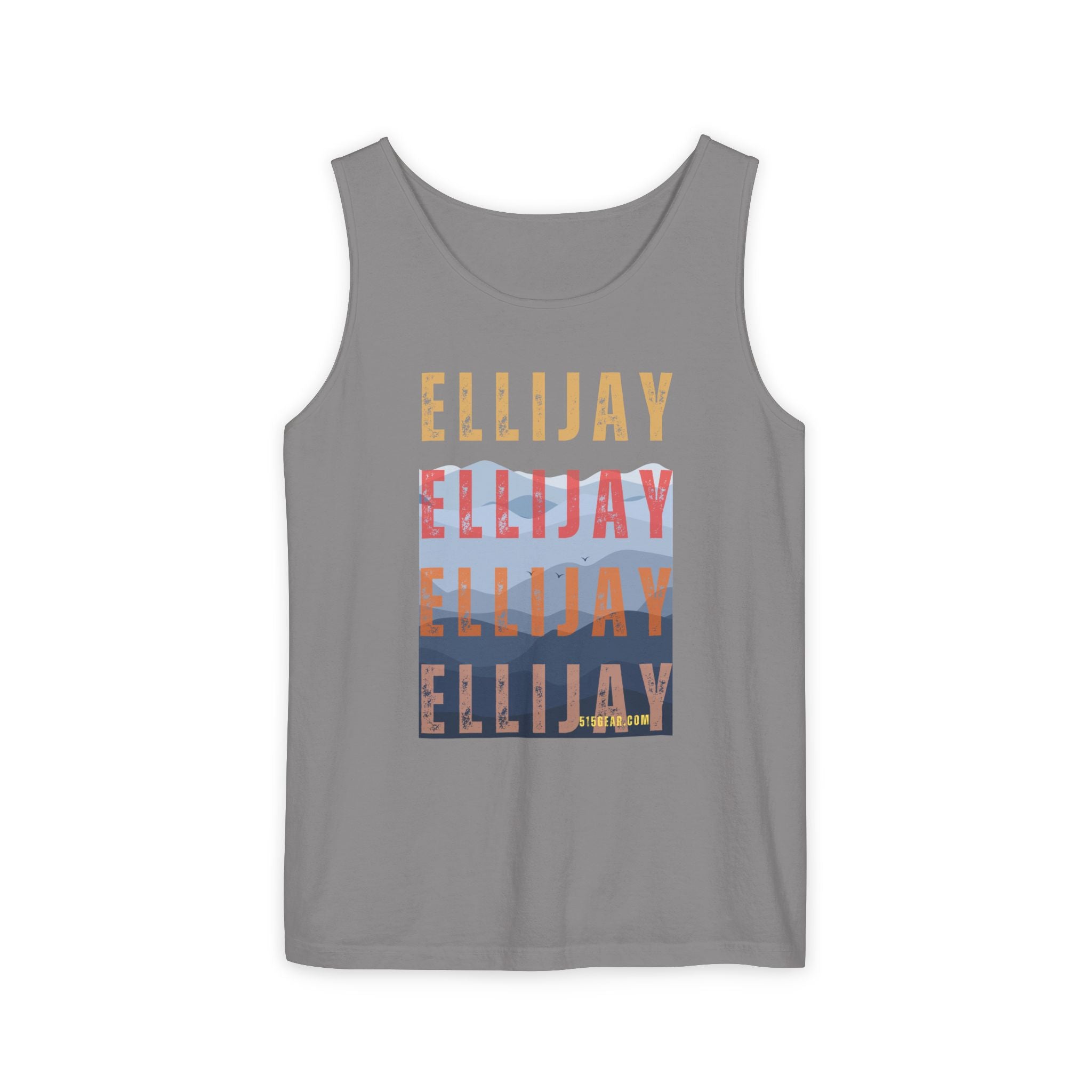 unisex tank-top, mountains graphic, by 515 Gear | Ellijay, GA | cotton tank perfect for casual hikes and workouts