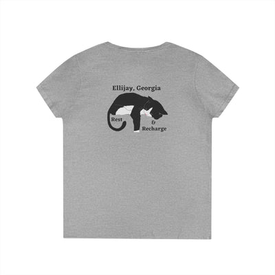 Women’s adult t-shirt, by 515Gear.com | Ellijay, GA | Relax & Recharge Cat Lovers!