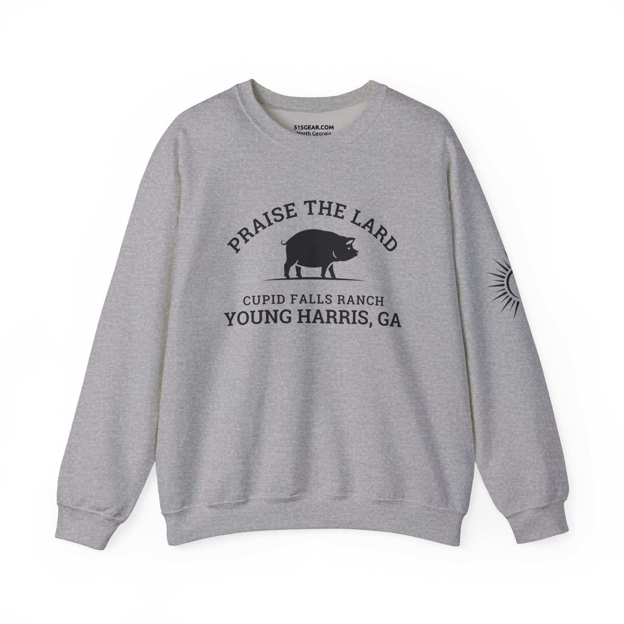 Sweatshirt, Praise the Lard Design, 515Gear.com | Young Harris, GA | Cupid Falls Ranch