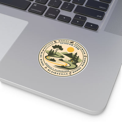 Scenic River 515Gear.com (Georgia's Playground) round sticker