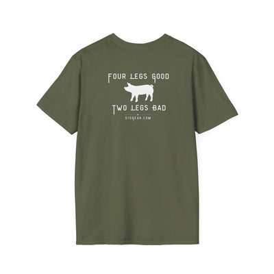 unisex adult t-shirt, satirical reference for “Orwellian” lovers | 515Gear.com | anyone love Animal Farm?