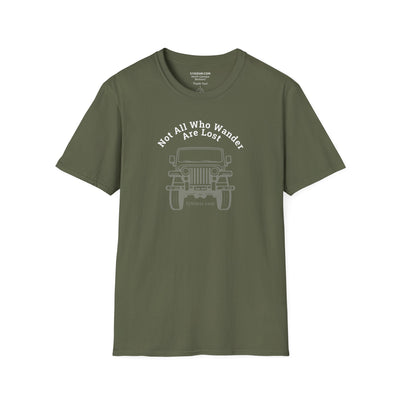 Unisex Adult T-shirt, cool Jeep Graphic | by 515Gear.com | Not all who wander are lost