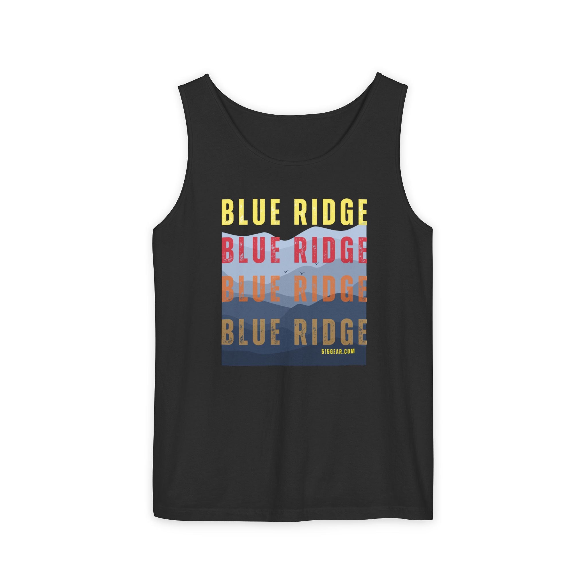 unisex tank-top, mountains graphic, by 515 Gear | Blue Ridge, GA | cotton tank perfect for casual hikes and workouts
