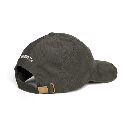Olive corduroy hat with 515Gear.com embroidered in white on the back