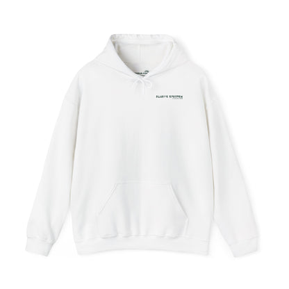 White hoodie with Always Spartan text