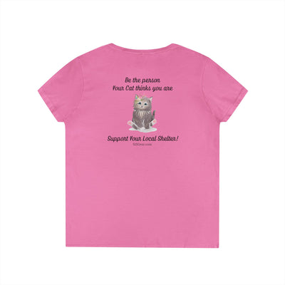 Women's T-shirt, Cat Graphic, Be the Person | by 515Gear.com | Support your local Shelter