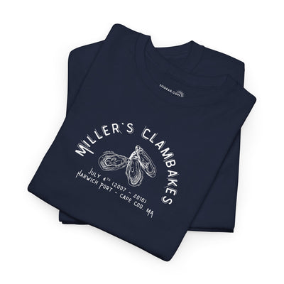 Miller’s Clambakes Cape Cod, MA Unisex Heavy Cotton Tee