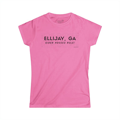 Woman's Ellijay, GA Pink t-shirt "Cider Houses Rule" by 515Gear.com | Mountain Orchard life