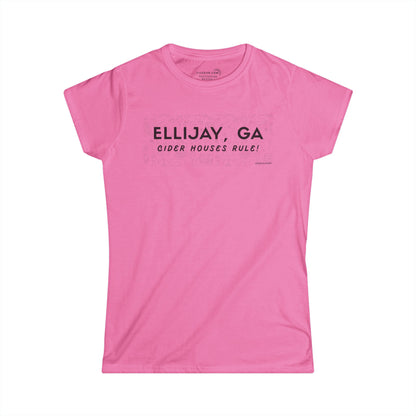 Woman's Ellijay, GA Pink t-shirt "Cider Houses Rule" by 515Gear.com | Mountain Orchard life