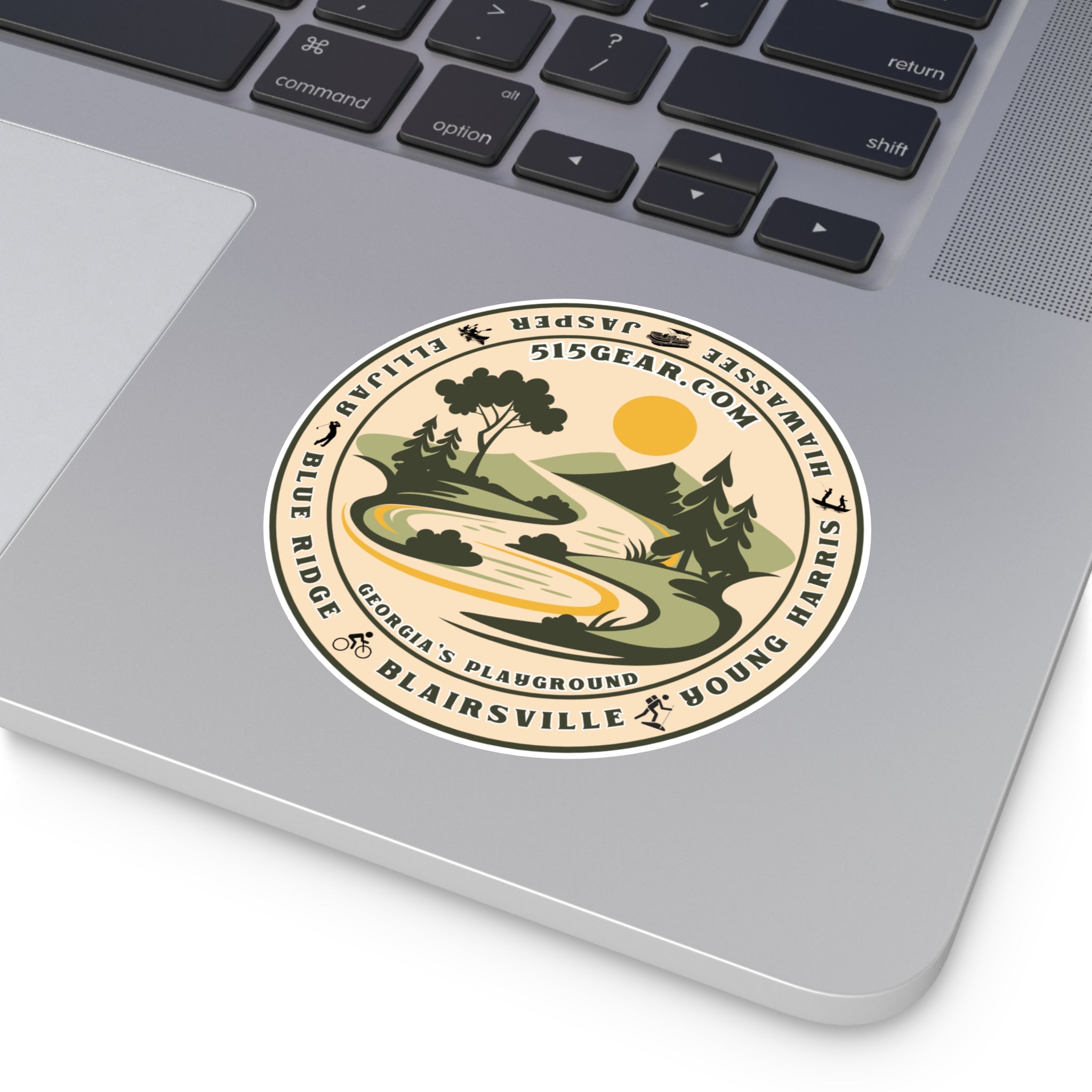 Scenic River 515Gear.com (Georgia's Playground) round sticker