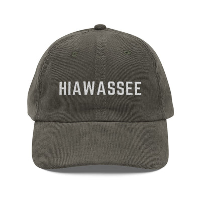 Hiawassee, GA - Corduroy Embroidered Hat - 515 Gear Cabin Series