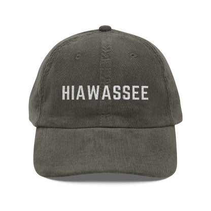 Hiawassee, GA - Corduroy Embroidered Hat - 515 Gear Cabin Series