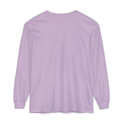 Purple long-sleeve shirt on a white background
