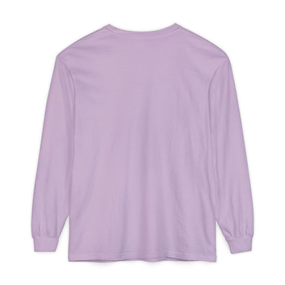Purple long-sleeve shirt on a white background