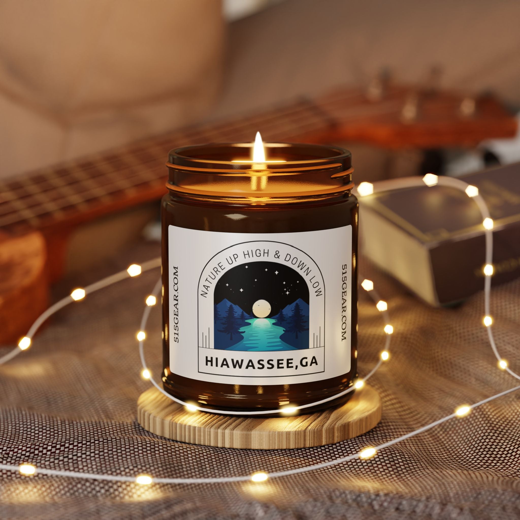 Hiawassee Scented Soy Candle (9 oz Amber Jar)