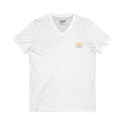 Adult Women's V-Neck T-Shirt, Just me and my Big Girl Glass, by 515Gear.com | Ellijay, GA | Wineries Await!