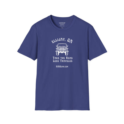 Unisex Adult T-shirt, cool Jeep Graphic, by 515Gear.com | Ellijay, GA | Take the Road Less Traveled