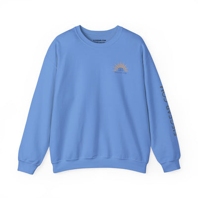 Crewneck sweatshirt, graphic on back featuring mountain range  | by 515gear.Com | 