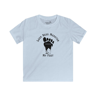 Kid’s T-Shirt “Loch Ness Monster My Foot” | by 515Gear.com | Bigfoot cruising through the forest! 