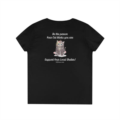 Women's T-shirt, Cat Graphic, Be the Person | by 515Gear.com | Support your local Shelter