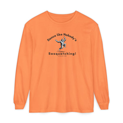 Dance Like Nobody's Sasquatching - Comfort Colors Unisex Long Sleeve T-Shirt by 515Gear.com