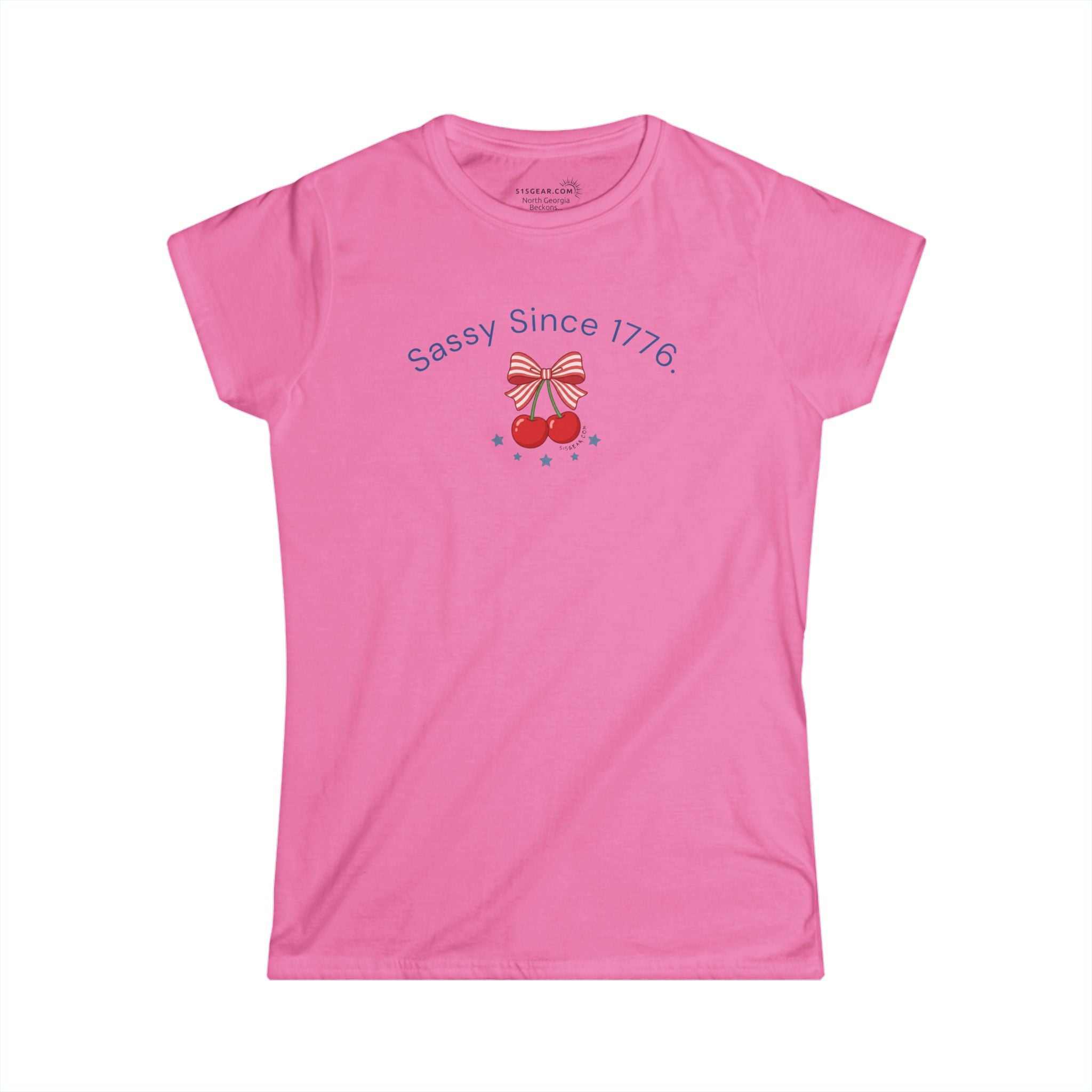 July 4th Collection - Sassy Since 1776 - Women’s Short Sleeve V-Neck Softstyle Tee