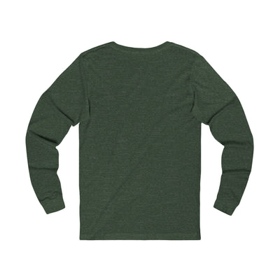 Green long-sleeve shirt on a white background