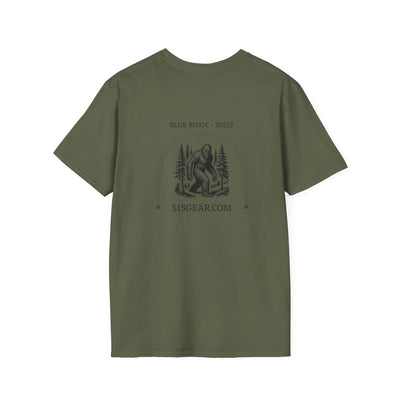 Adult T-shirt, Forest & Bigfoot graphic by 515Gear.com | Blue Ridge, GA | 30513