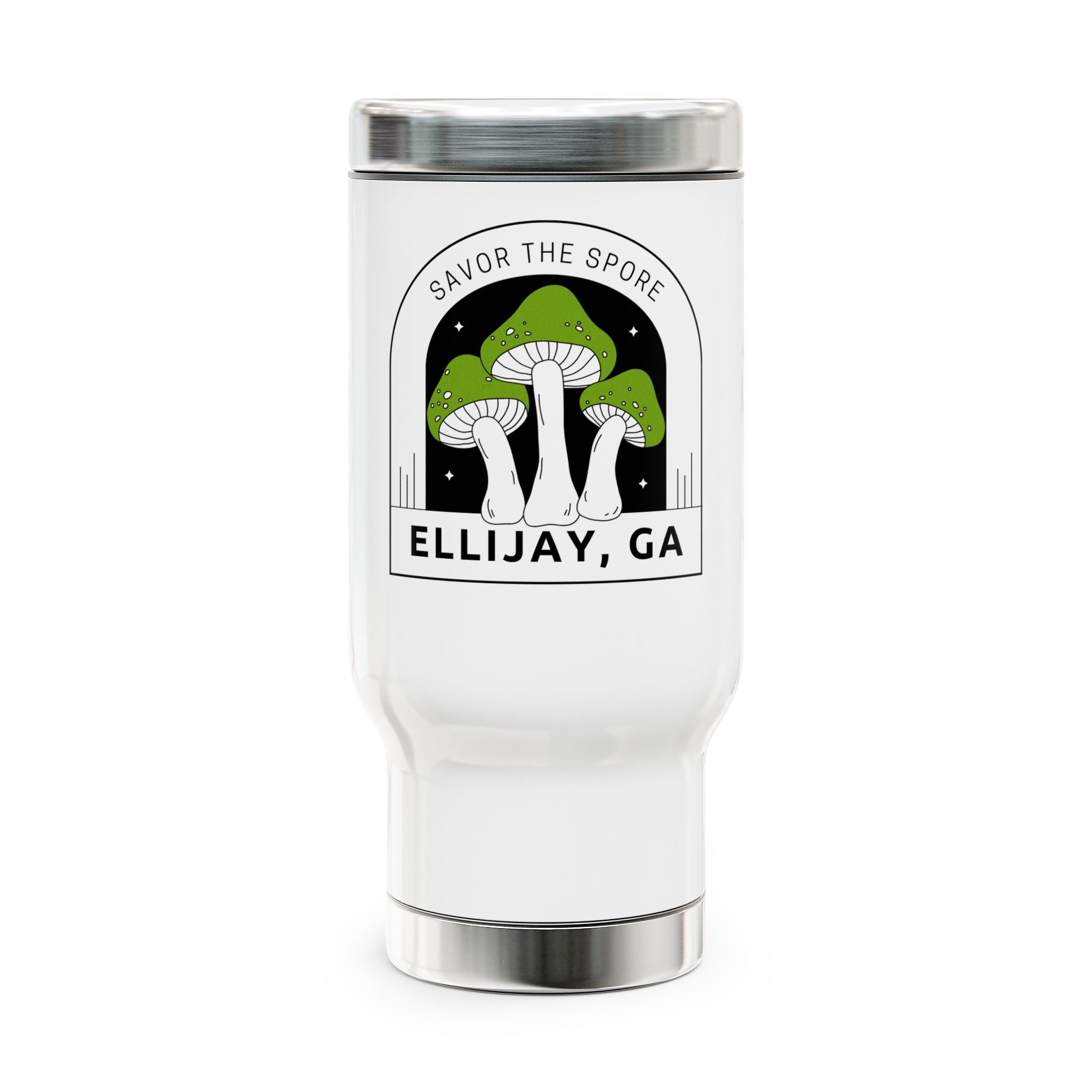 Ellijay- Stainless Steel Travel Mug with Handle, 14oz