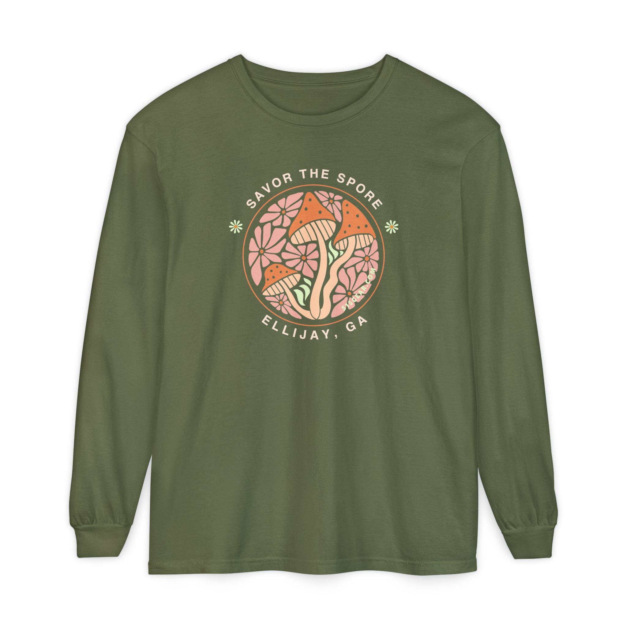 Savor the Spore – Ellijay, GA Unisex Long-Sleeve Tee