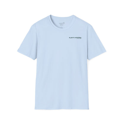 Light blue t-shirt with cartoon Sparty peeing with text Always Spartan