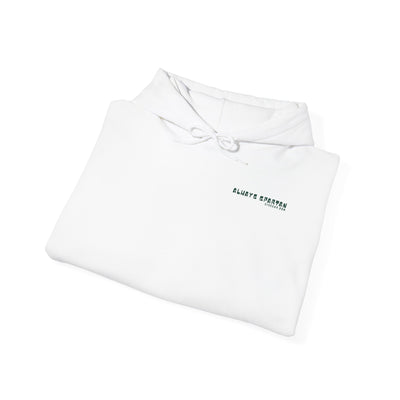 White shirt with a brand logo on a white background