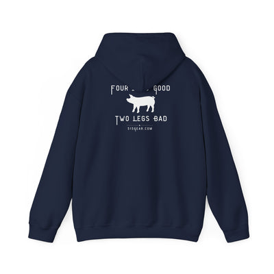 unisex adult hoodie, satirical reference for “Orwellian” lovers | 515Gear.com | anyone love Animal Farm?