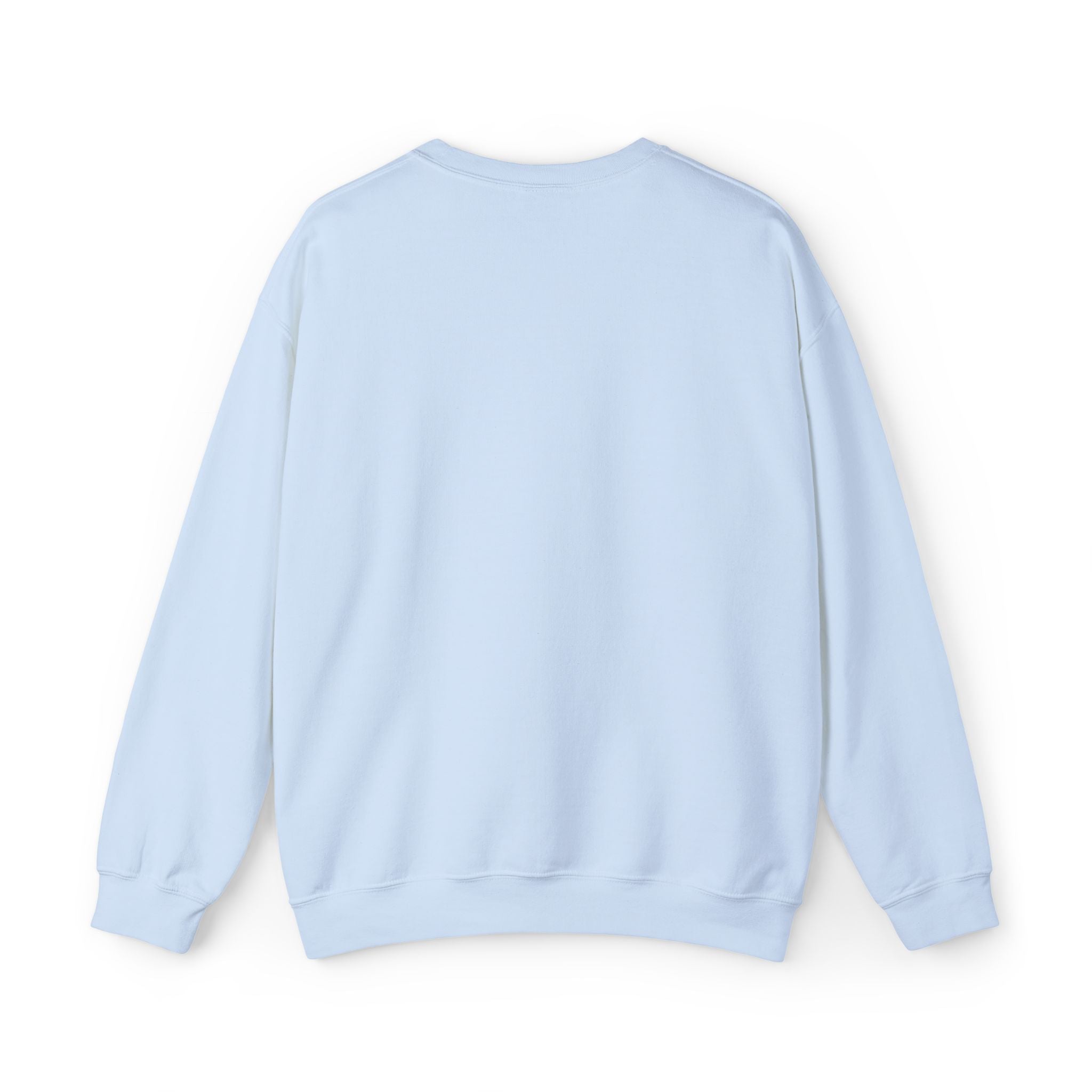 Light blue sweatshirt on a white background