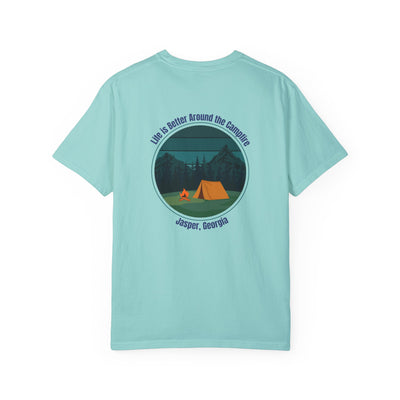 Unisex Adult T-shirt, Life is better around the campfire, by 515Gear.com | Jasper, GA | North GA Beckons!