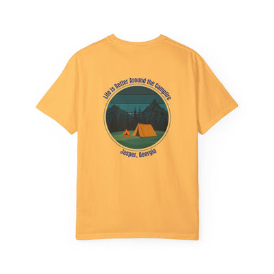 Unisex Adult T-shirt, Life is better around the campfire, by 515Gear.com | Jasper, GA | North GA Beckons!