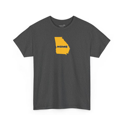 Gray t-shirt with State of Georgia graphic and text 'HOME' in school colors