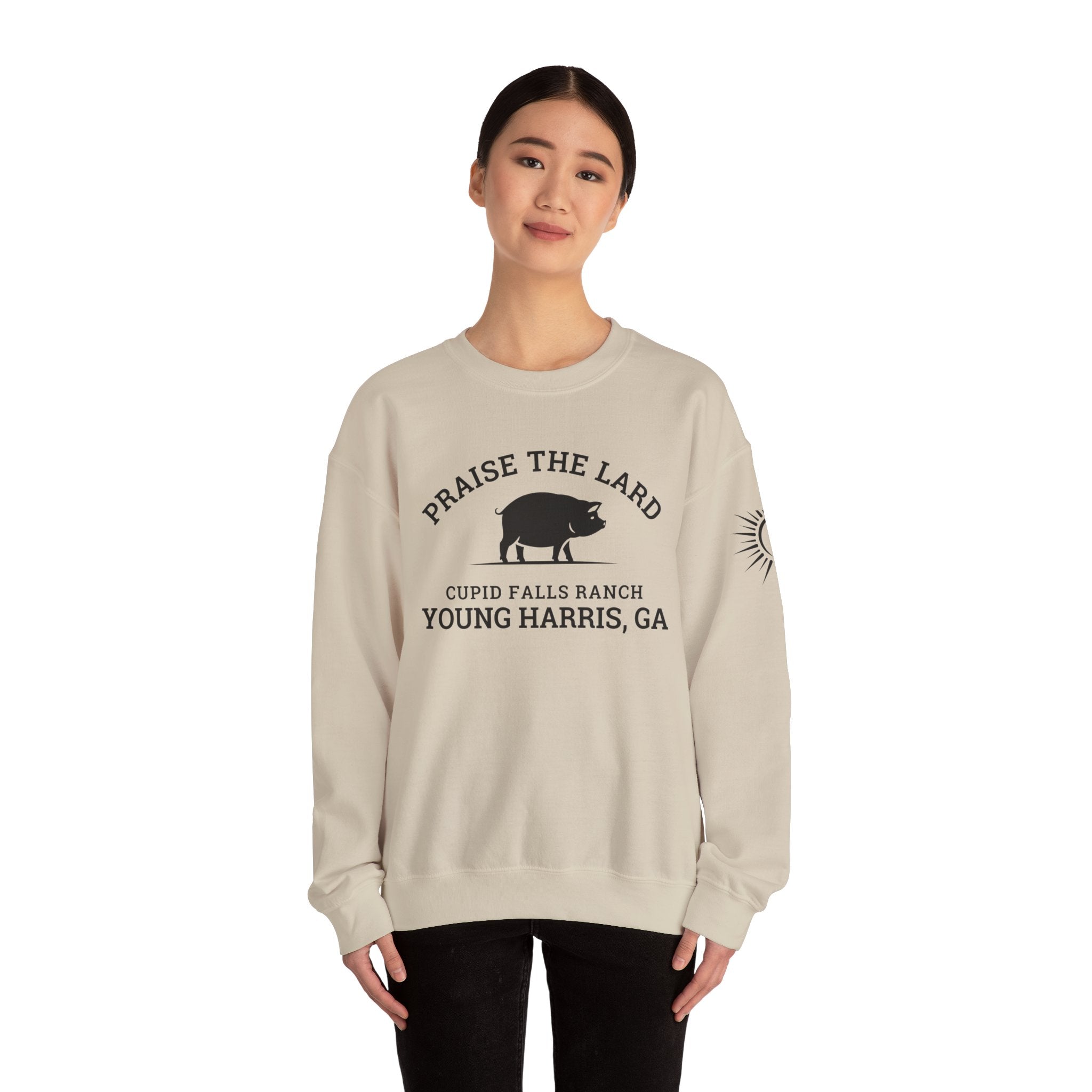 Young Harris, Praise the Lard, Cupid Falls Ranch - Heavy Blend™ Crewneck Sweatshirt