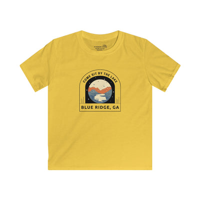 Kid’s T-Shirt, Come sit by the lake Design by 515Gear.com | Blue Ridge, GA | Boating, Fishing and Swimming!