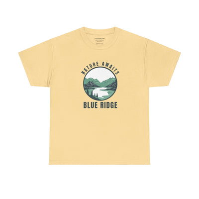 Unisex Adult T-shirt, Nature Awaits, by 515Gear.com | Blue Ridge, GA | North GA Beckons!