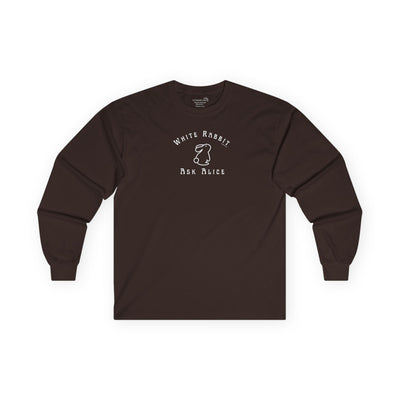 Dreamy White Rabbit - Ask Alice - Long Sleeve Tee