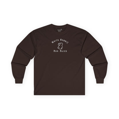 Dreamy White Rabbit - Ask Alice - Long Sleeve Tee
