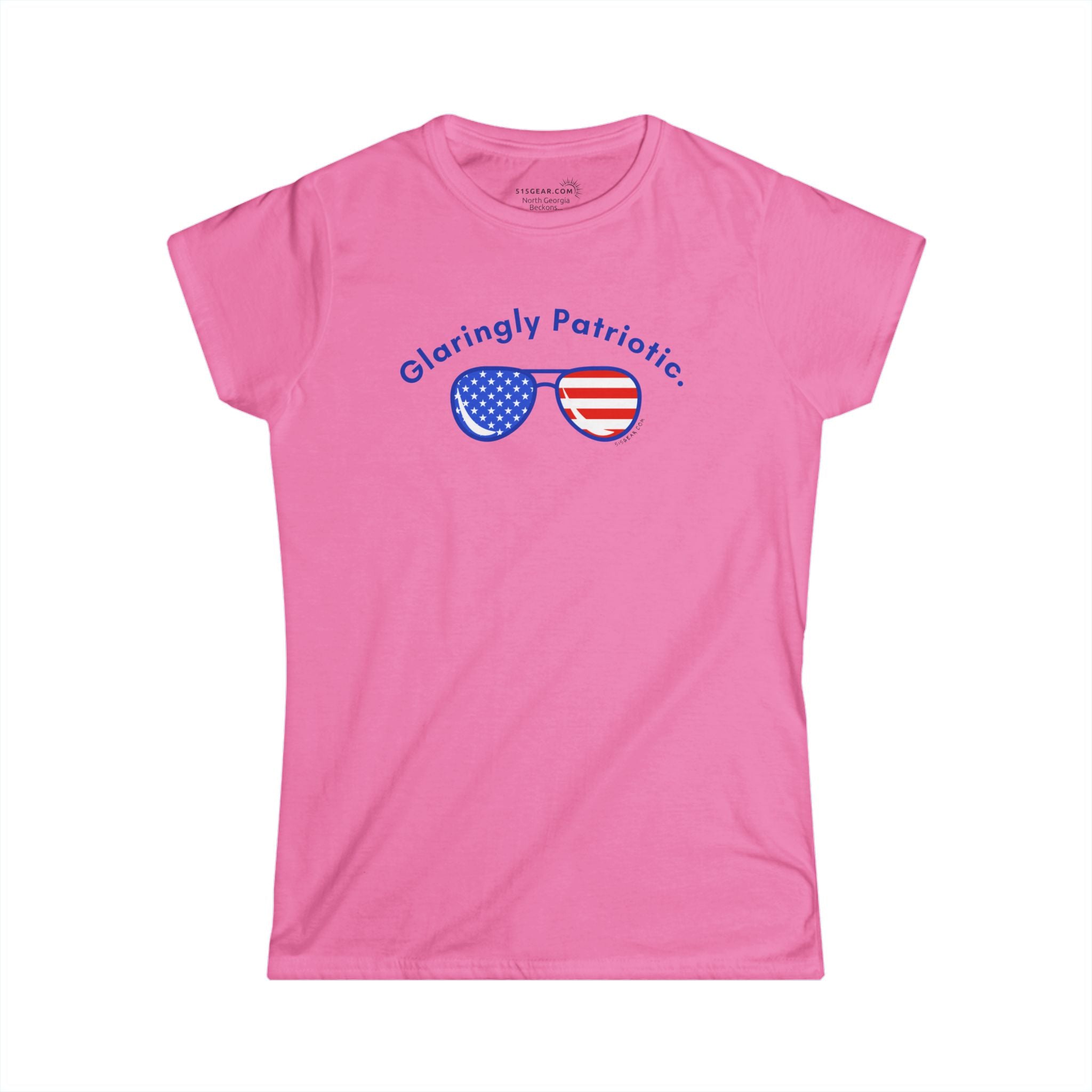 July 4th Collection - Glaringly Patriotic - Women’s Short Sleeve V-Neck Softstyle Tee