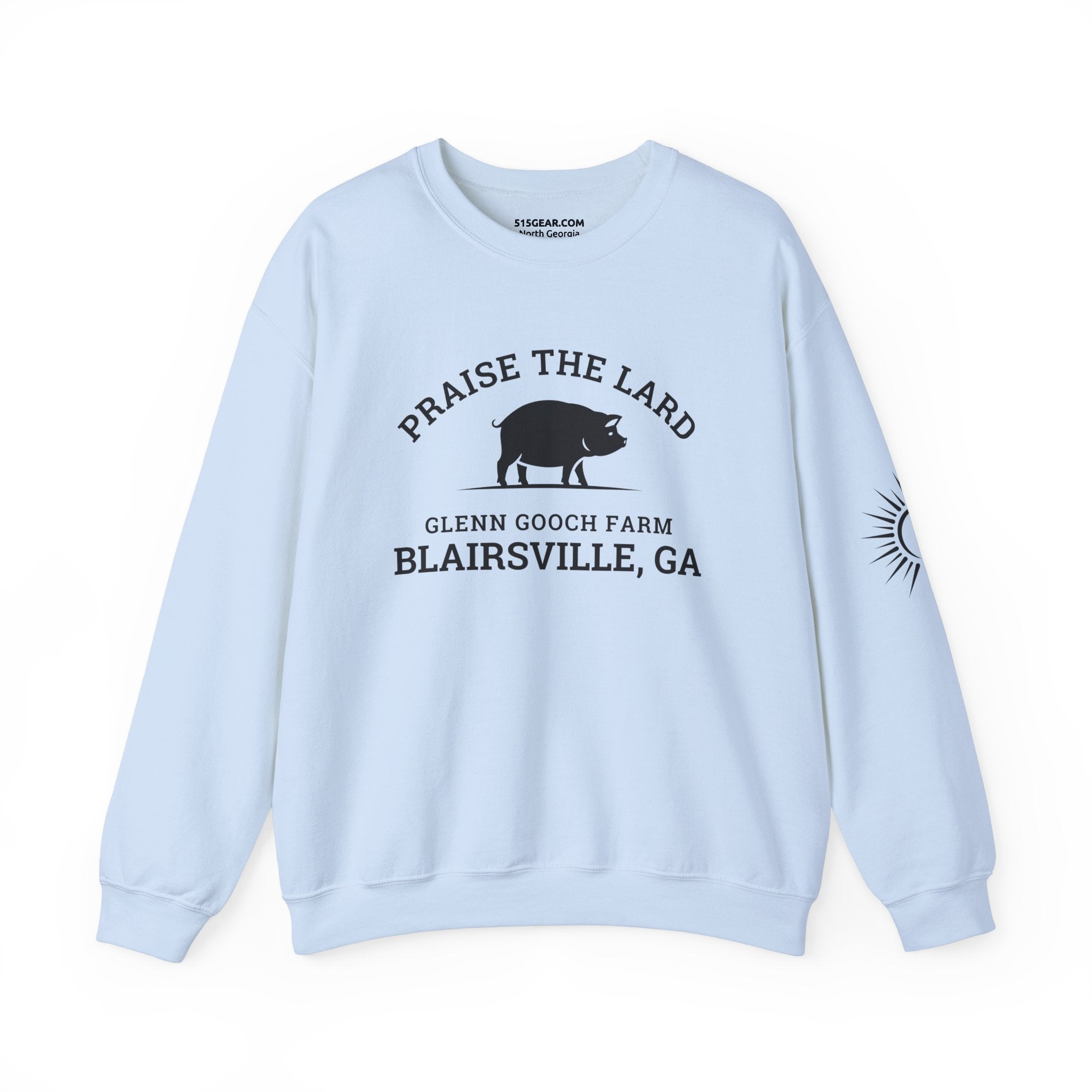 Sweatshirt, Praise the Lard Design, 515Gear.com | Blairsville, GA | Glenn Gooch Farm