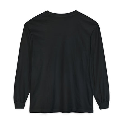 Black long-sleeve shirt on a white background