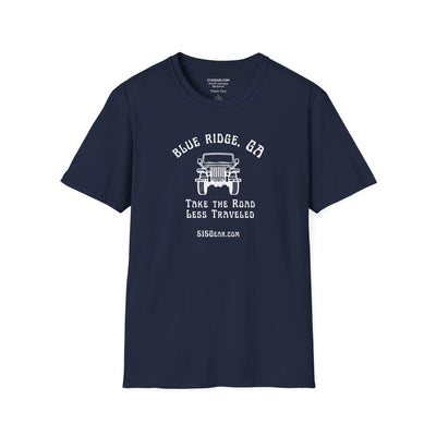 Unisex Adult T-shirt, cool Jeep Graphic, by 515Gear.com | Blairsville, GA | Take the Road Less Traveled