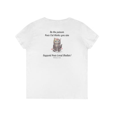 Women's T-shirt, Cat Graphic, Be the Person | by 515Gear.com | Support your local Shelter