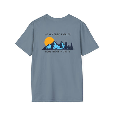Adult T-shirt, Adventure Awaits Graphic, by 515Gear.com | Blue Ridge, GA | 30513