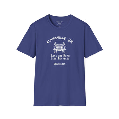Unisex Adult T-shirt, cool Jeep Graphic, by 515Gear.com | Blairsville, GA | Take the Road Less Traveled